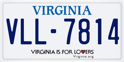 VA license plate VLL7814