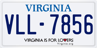 VA license plate VLL7856