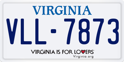 VA license plate VLL7873