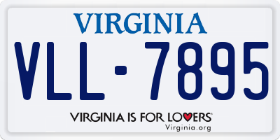 VA license plate VLL7895