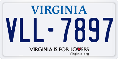 VA license plate VLL7897