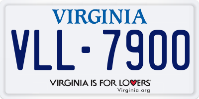 VA license plate VLL7900