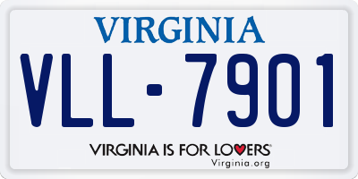 VA license plate VLL7901