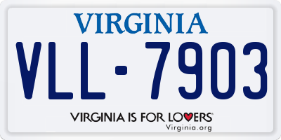 VA license plate VLL7903