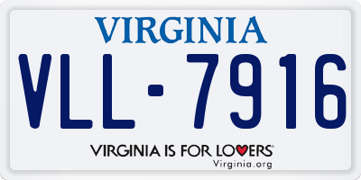 VA license plate VLL7916