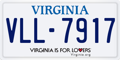 VA license plate VLL7917