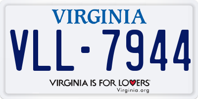 VA license plate VLL7944