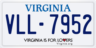 VA license plate VLL7952