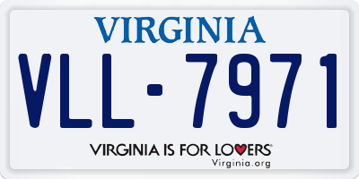 VA license plate VLL7971