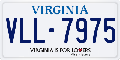 VA license plate VLL7975