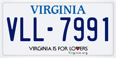 VA license plate VLL7991