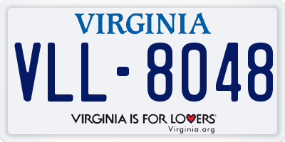 VA license plate VLL8048