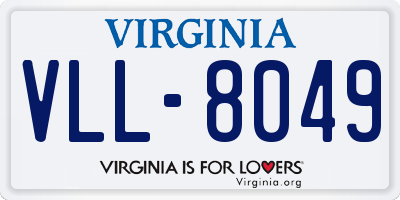 VA license plate VLL8049