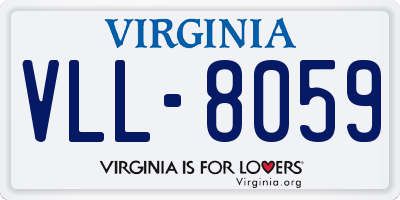 VA license plate VLL8059