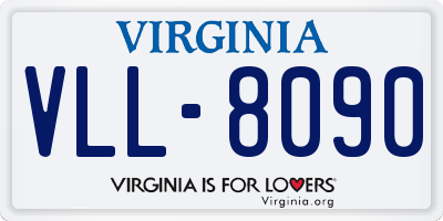 VA license plate VLL8090