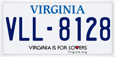 VA license plate VLL8128