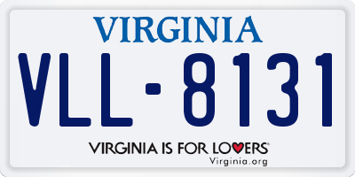 VA license plate VLL8131