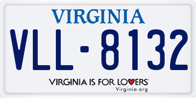 VA license plate VLL8132