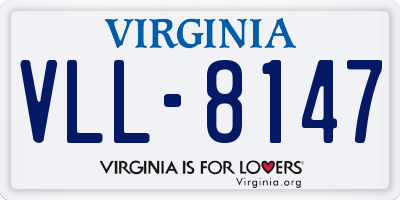 VA license plate VLL8147