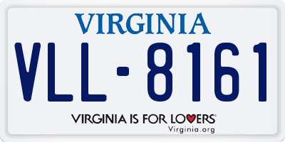 VA license plate VLL8161