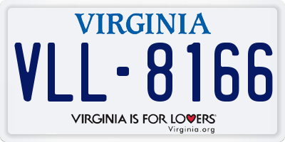 VA license plate VLL8166