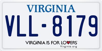 VA license plate VLL8179