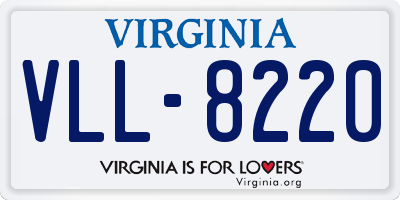 VA license plate VLL8220