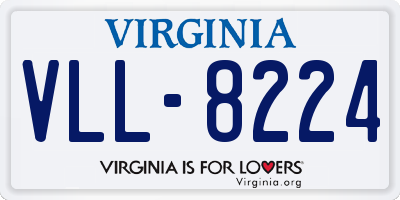 VA license plate VLL8224