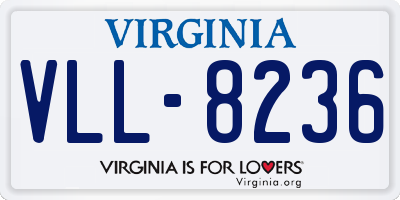 VA license plate VLL8236