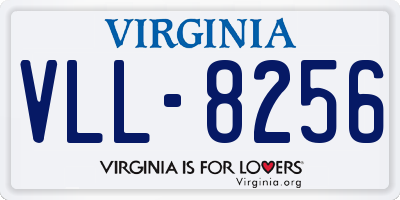 VA license plate VLL8256