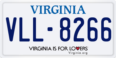 VA license plate VLL8266