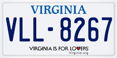 VA license plate VLL8267