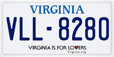 VA license plate VLL8280