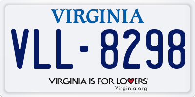 VA license plate VLL8298