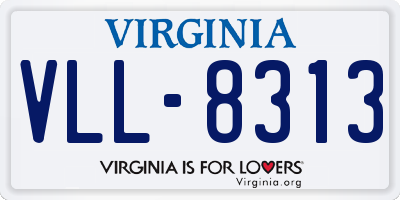 VA license plate VLL8313