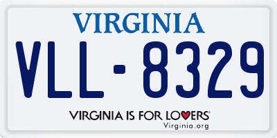 VA license plate VLL8329