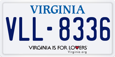 VA license plate VLL8336