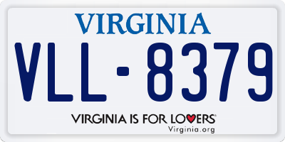 VA license plate VLL8379