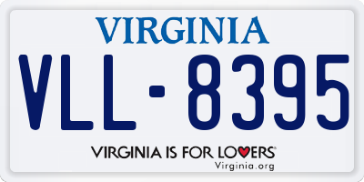 VA license plate VLL8395