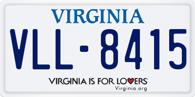 VA license plate VLL8415