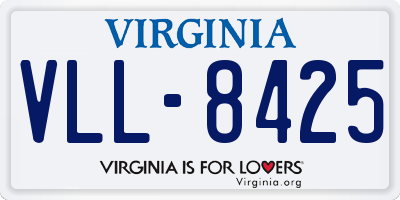 VA license plate VLL8425