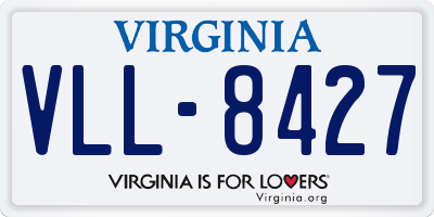 VA license plate VLL8427