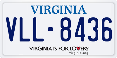 VA license plate VLL8436