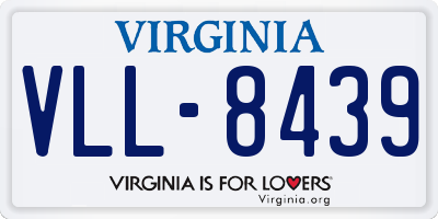 VA license plate VLL8439