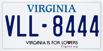 VA license plate VLL8444