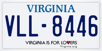 VA license plate VLL8446