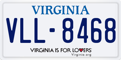 VA license plate VLL8468