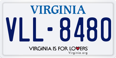 VA license plate VLL8480