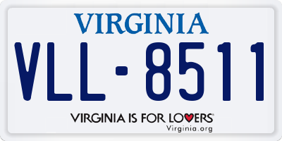 VA license plate VLL8511