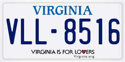 VA license plate VLL8516